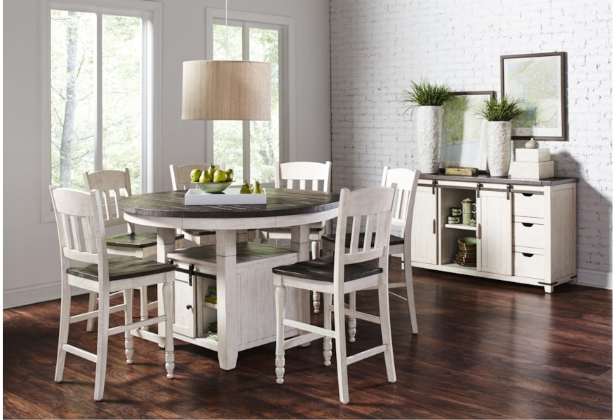 Jofran Madison County High Low Round Dining Table Jofran Dining Tables