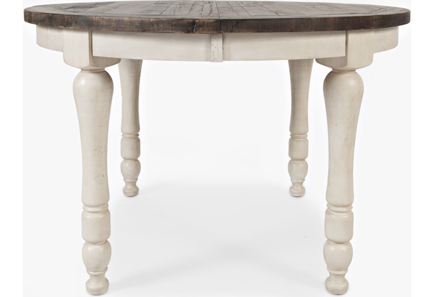 Canton White Round To Oval Dining Table Walker S Furniture Kitchen Tables