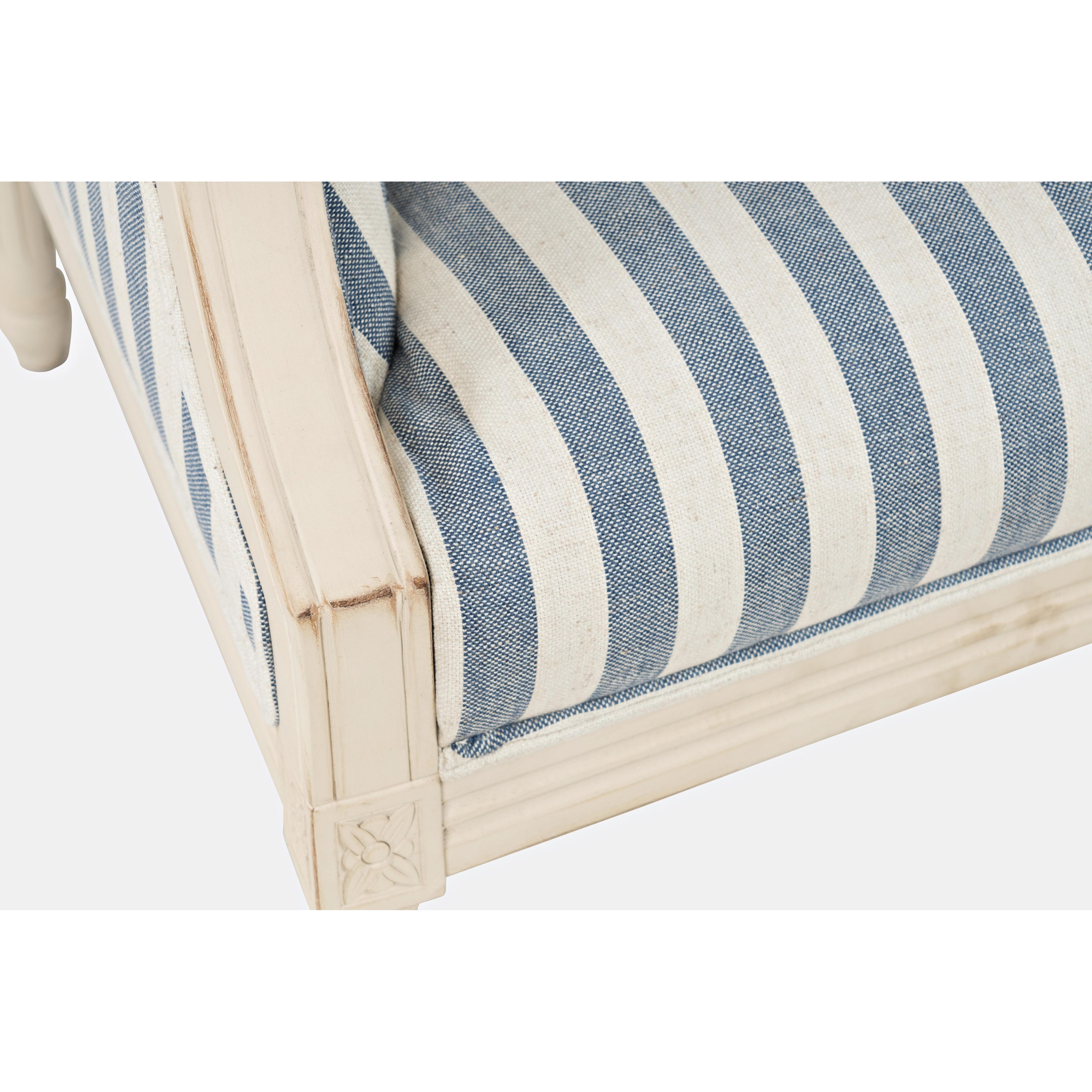 Jofran Mckenna Mckenna Ch Blustripe Accent Chair Blue Stripe
