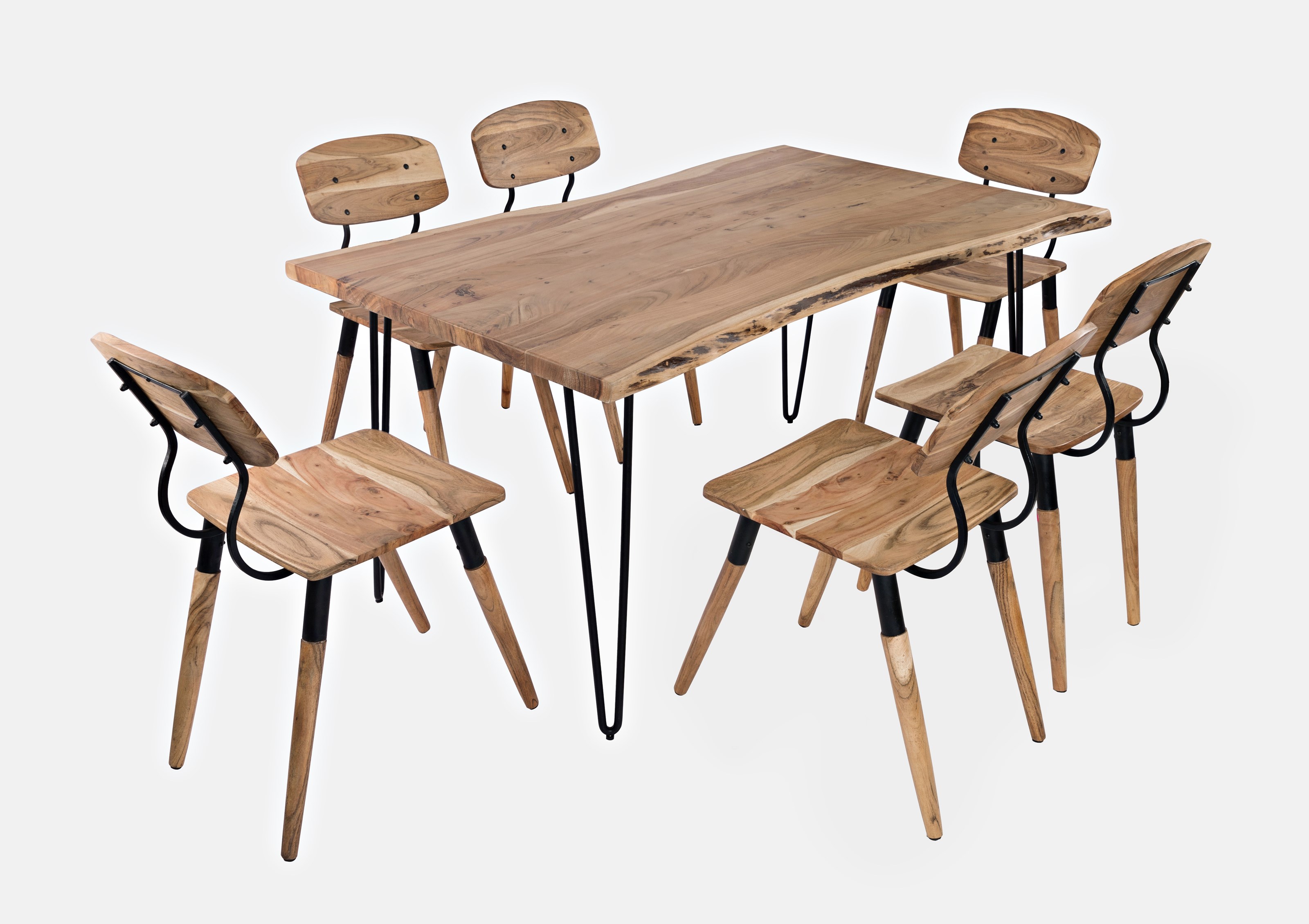 Jofran Nature S Edge 60 Dining Table With 6 Chairs Superstore Dining 7 Or More Piece Sets