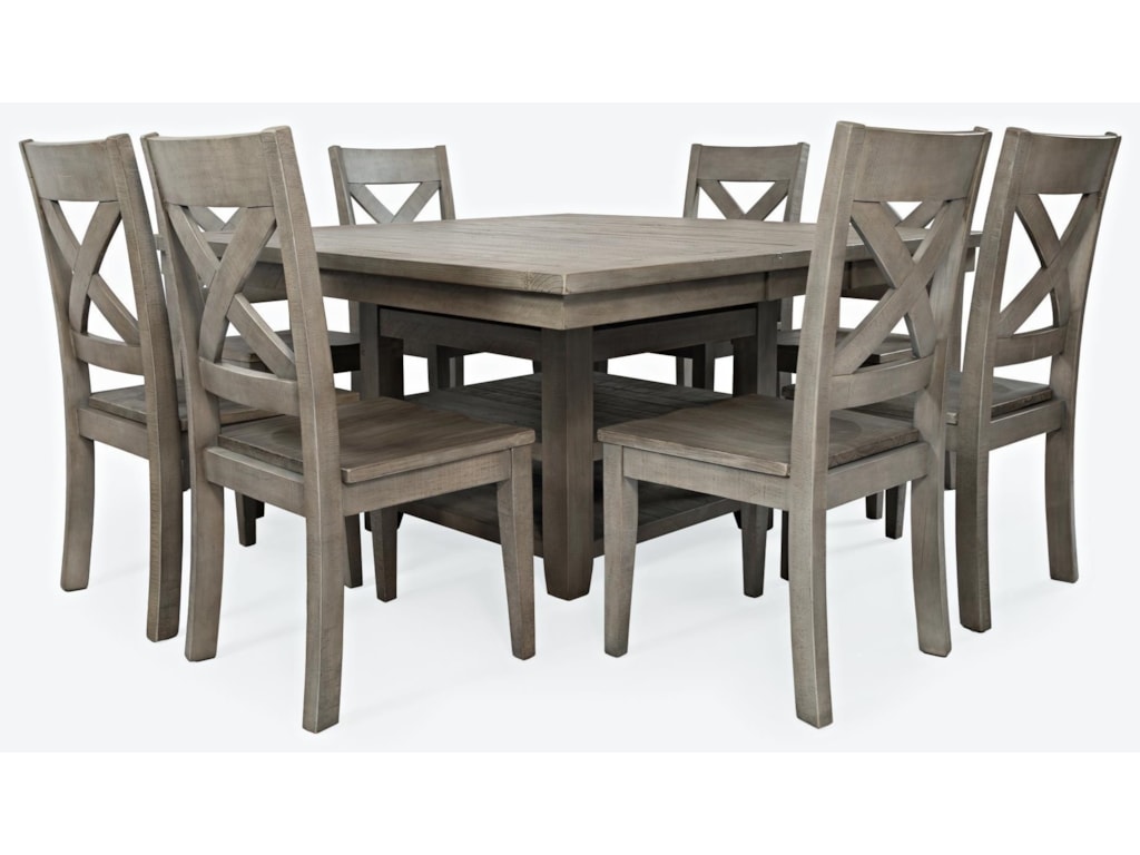 Jofran Outer Banks Hi Low Storage Dining Table With 6 Stools