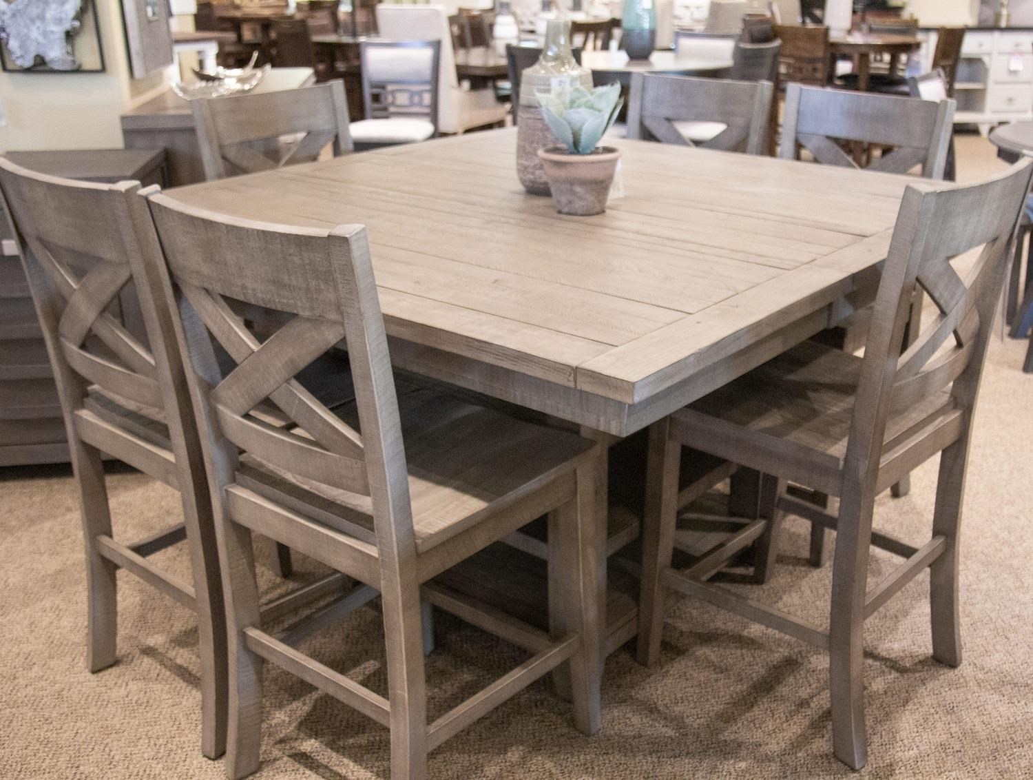 Outer Banks Hi Low Storage Table 6 Counter Stools By Jofran At Great American Home Store