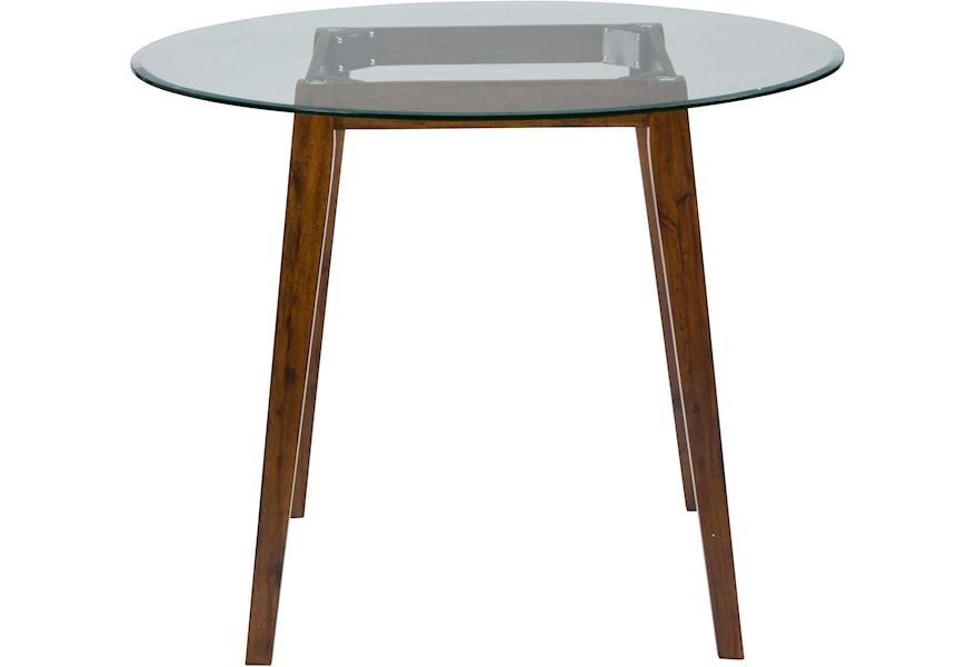 Jofran Plantation 48 Round Counter Height Table With Glass Top