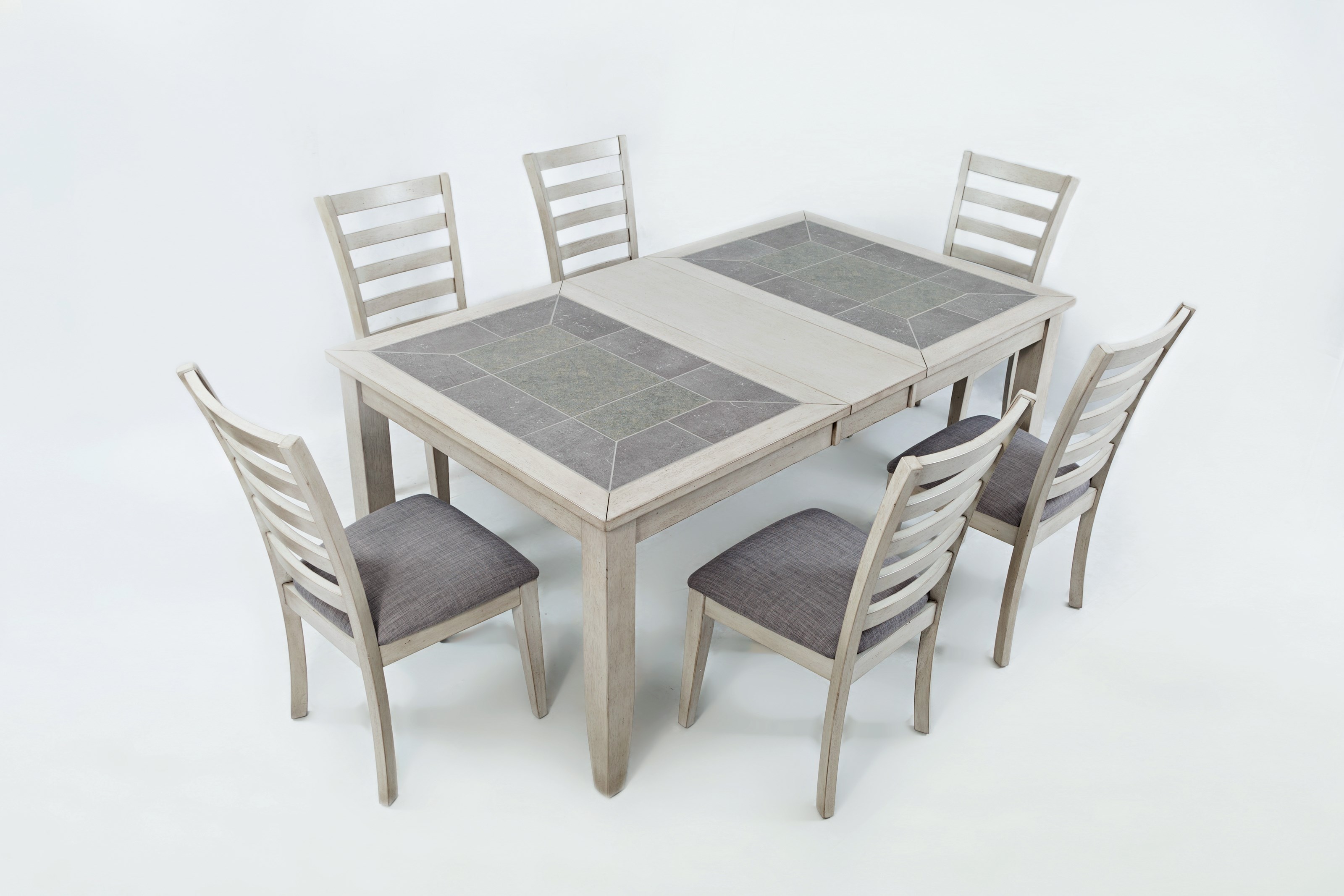 Jofran Sarasota Springs Tiled Extension Dining Table And Chair Set