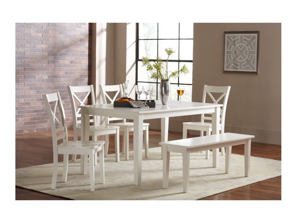 Jofran Simplicity Dining Table And Chair Bench Set Value City