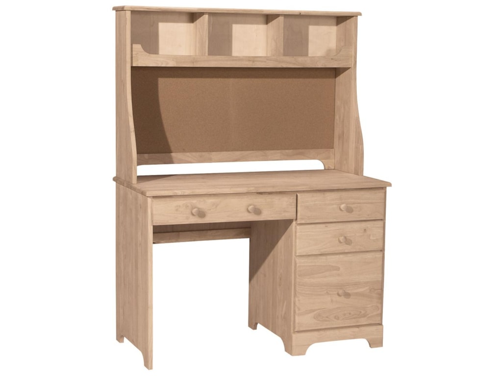 John Thomas Select Home Office Casual 4 Drawer Desk Hutch With