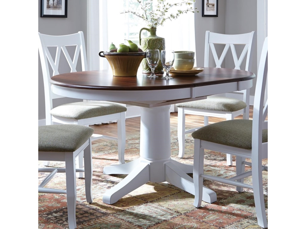 Select Dining Round Pedestal Dining Table With Butterfly Top By John Thomas At Baer S Furniture