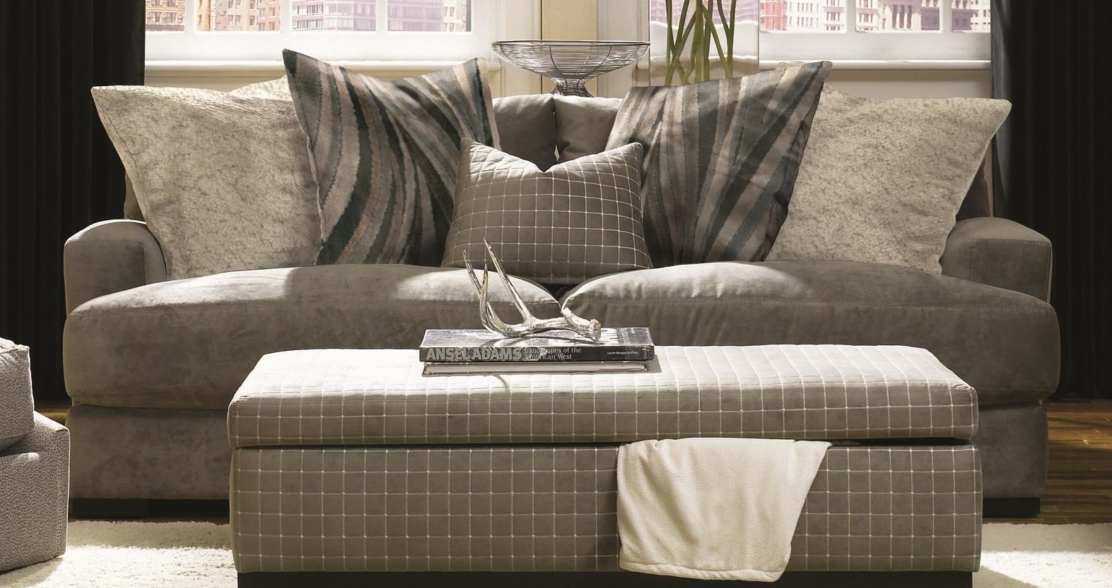 Jonathan Louis Aldo Sofa With Accent Pillows Morris Home Sofas