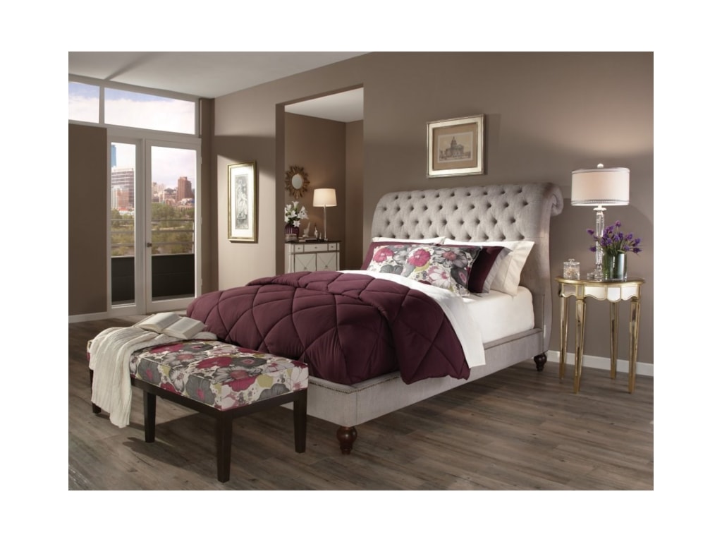 Jonathan Louis MarigoldUpholstered Full Sleigh Bed
