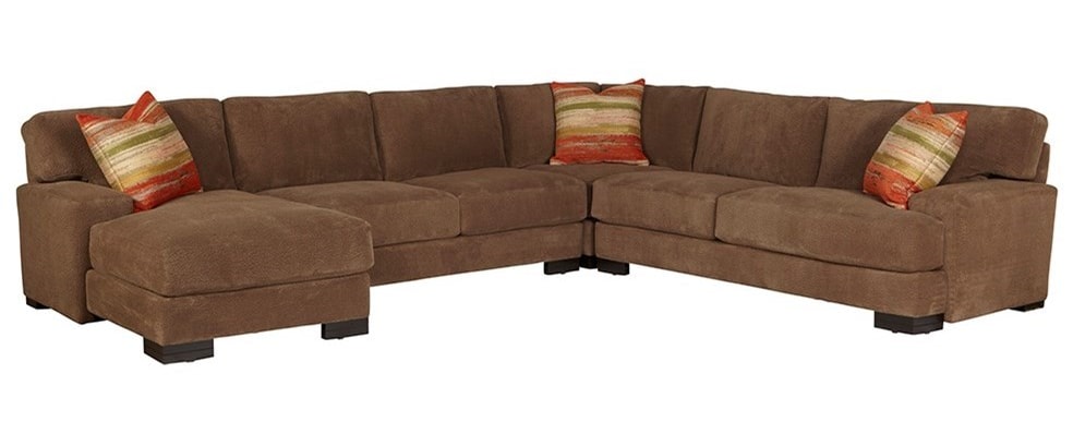 Jonathan Louis Burton Casual Sectional Sofa With Low Track Arms Jonathan Louis Burton Casual Sectional Sofa With Low Track Arms