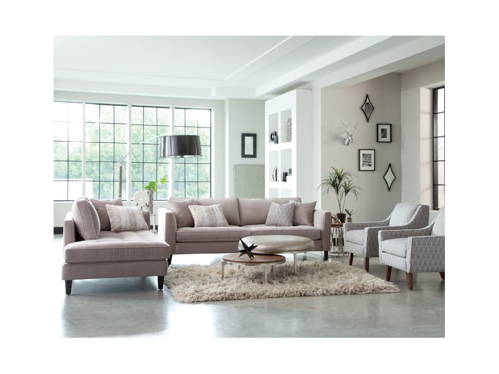 Jonathan Louis Calista Modern Estate Sofa With Tufted Seat And Toss Jonathan Louis Calistaestate Sofa