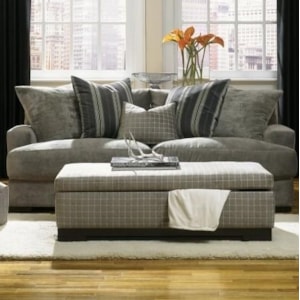 Jonathan Louis Carlin Casual Contemporary Sofa With Loose Back