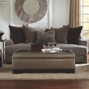 Jonathan Louis Carlin Casual Contemporary Sofa With Loose Back