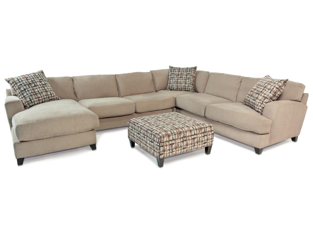 Derby Casual Contemporary Chaise Sectional By Jonathan Louis At Rotmans