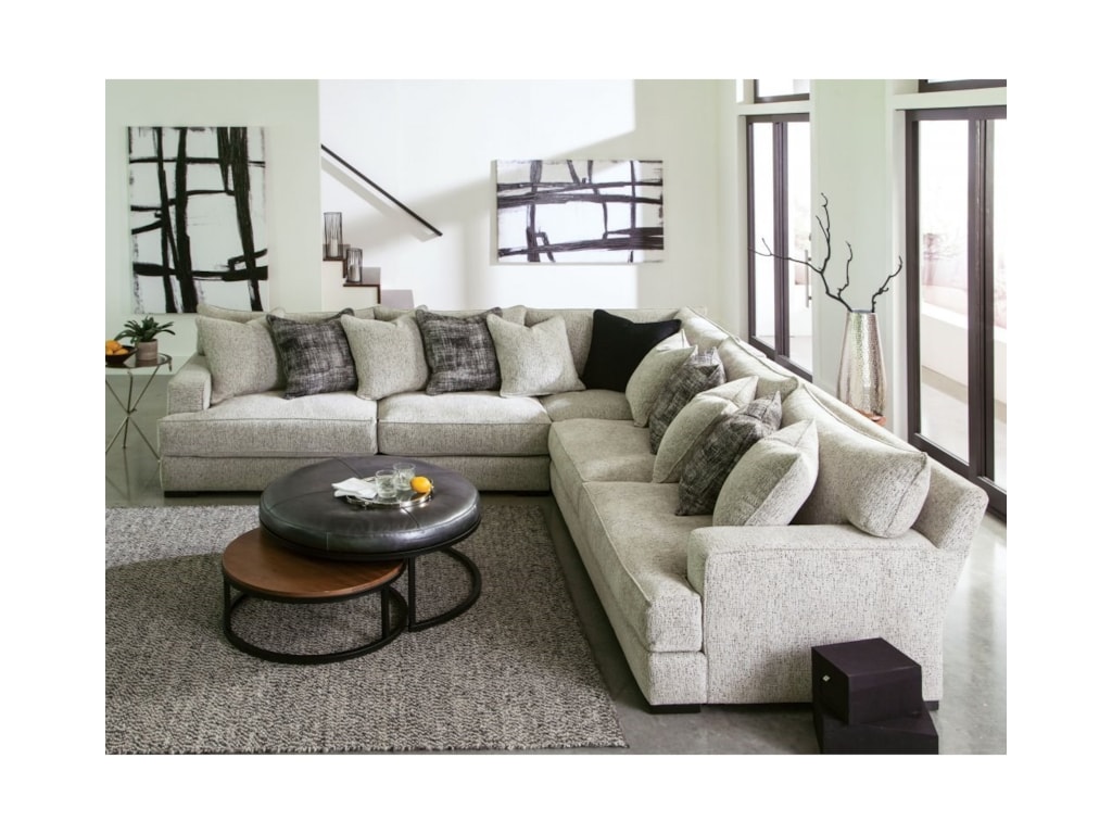 Matthew Contemporary 4 Seat Sectional Sofa With Deep Seats Matthew Contemporary 4 Seat Sectional Sofa With Deep Seats