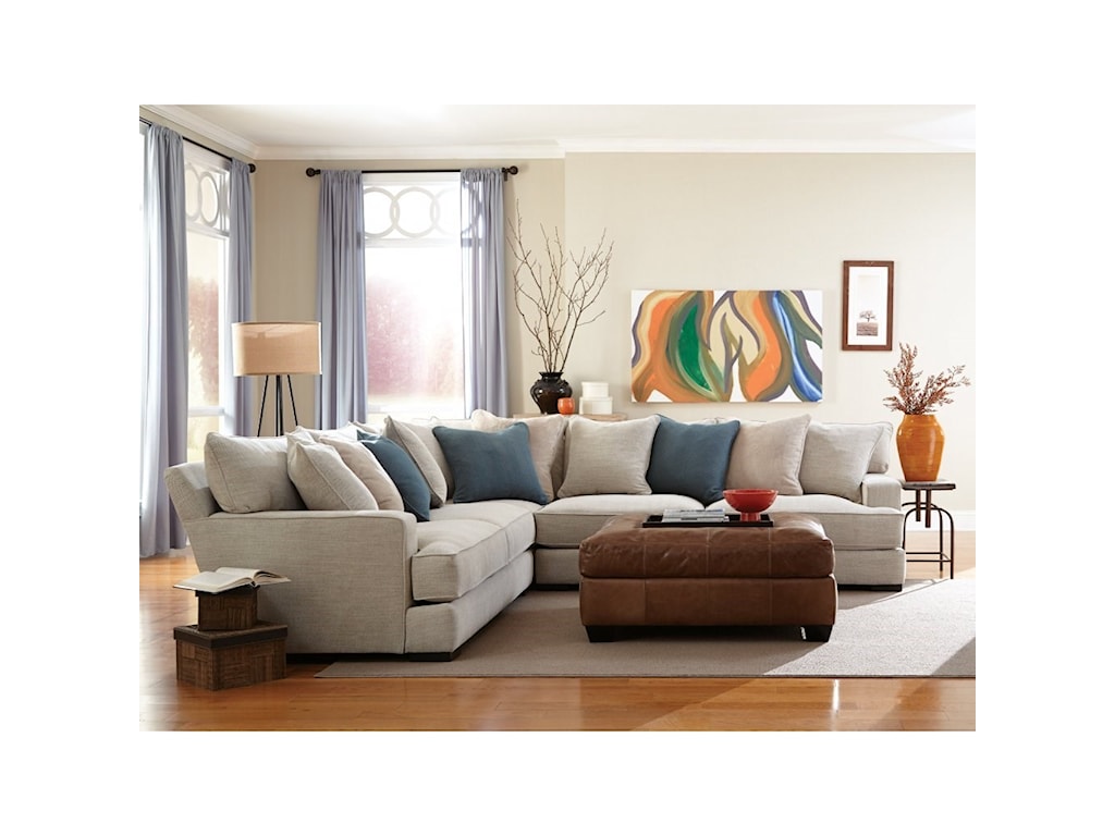 Jonathan Louis Matthew Contemporary 4-Seat Sectional Sofa with ...