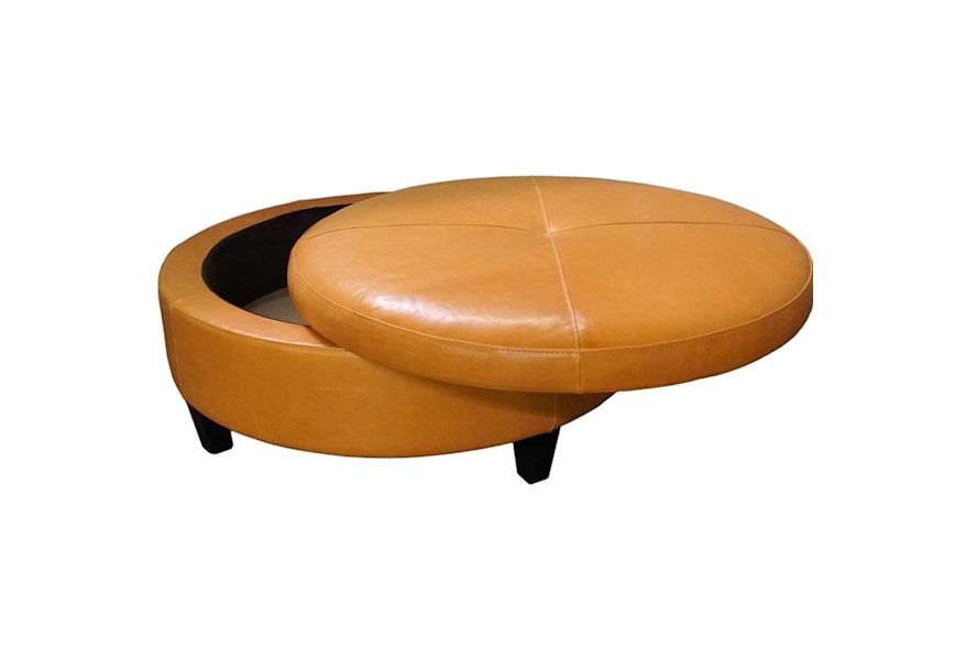 Small Stationary Rectangle Ottoman with Wood Base