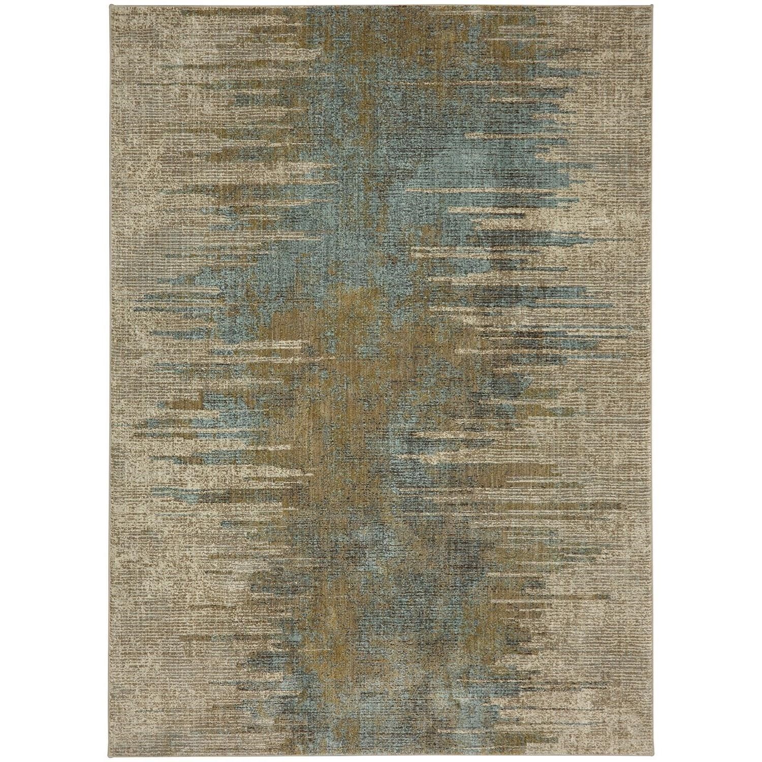 3' 6"x5' 6" Rectangle Abstract Area Rug