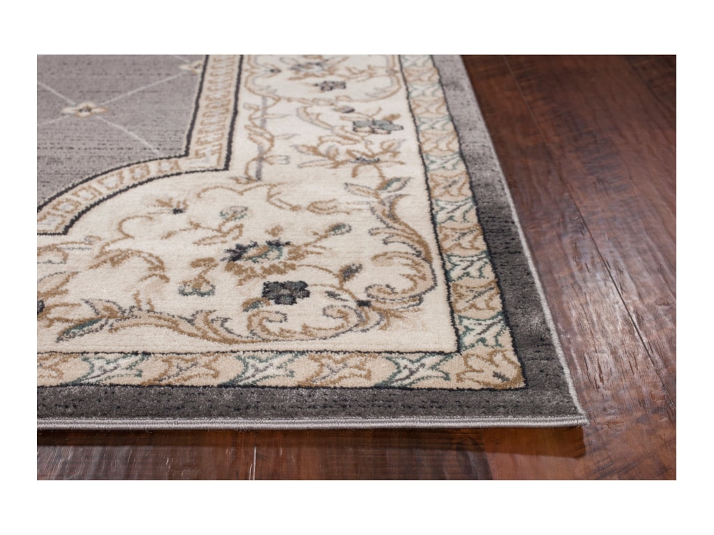 Kas Avalon 12 X 9 Grey Ivory Courtyard Area Rug Darvin Furniture Kas Avalon12 X 9 Area Rug