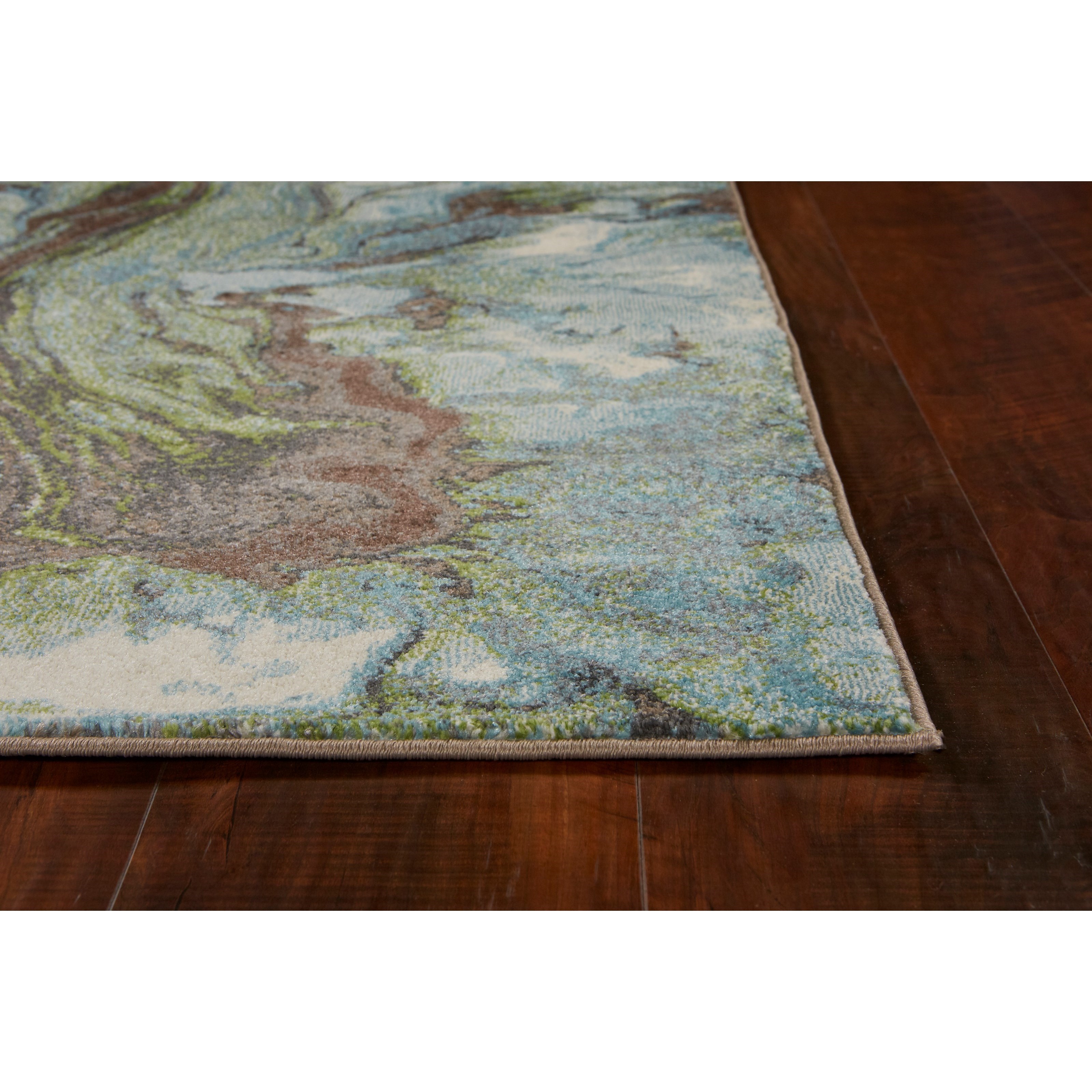 Kas Illusions 7 7 X 5 3 Seafoam Watercolors Area Rug Darvin Furniture Rugs