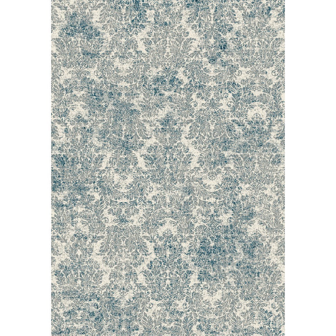 Kas Provence 3 3 X 4 7 Ivory Blue Damask Area Rug Darvin