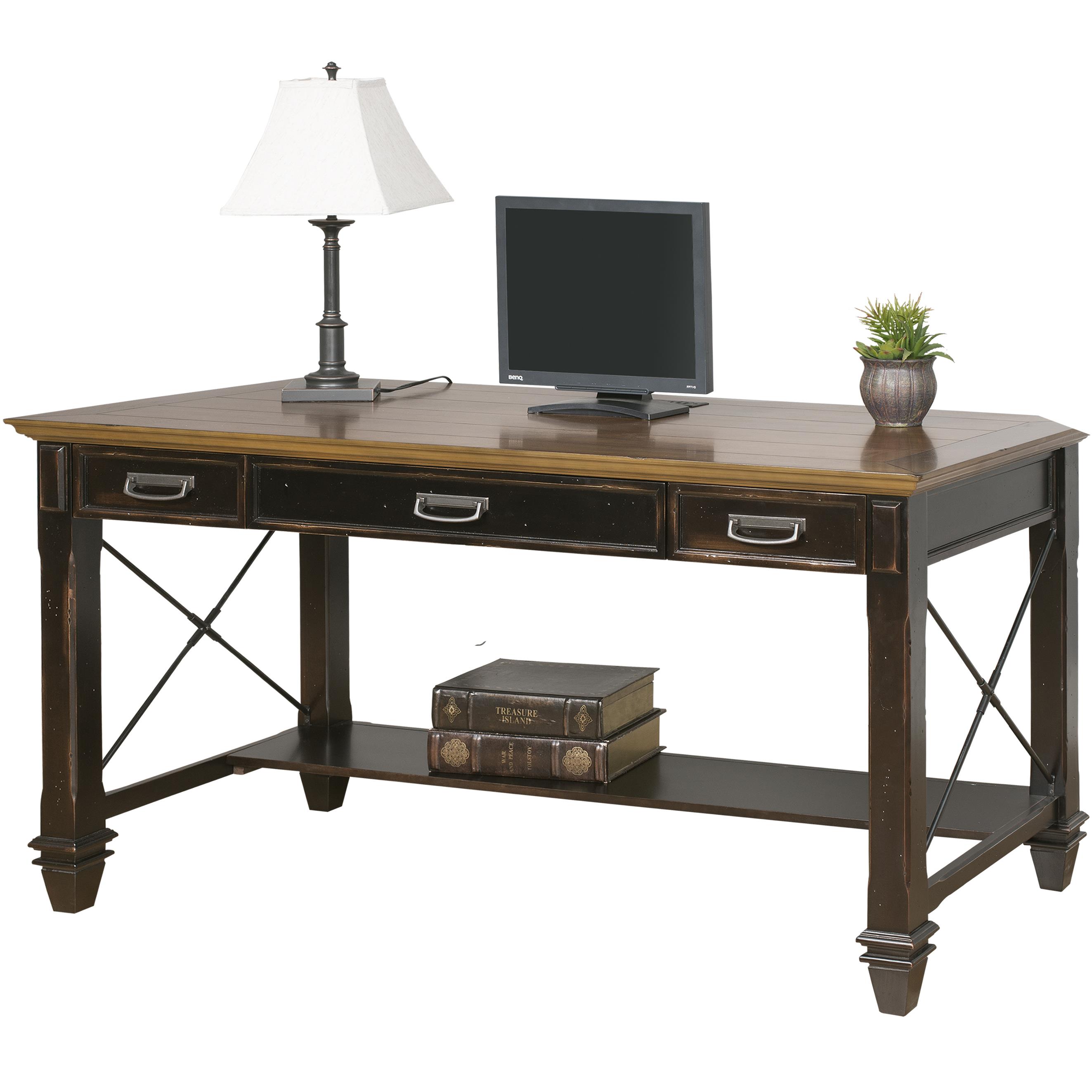 Kathy Ireland Home By Martin Hartford Writing Desk With 3 Drawers And Shelf Reeds Furniture Table Desks Writing Desks
