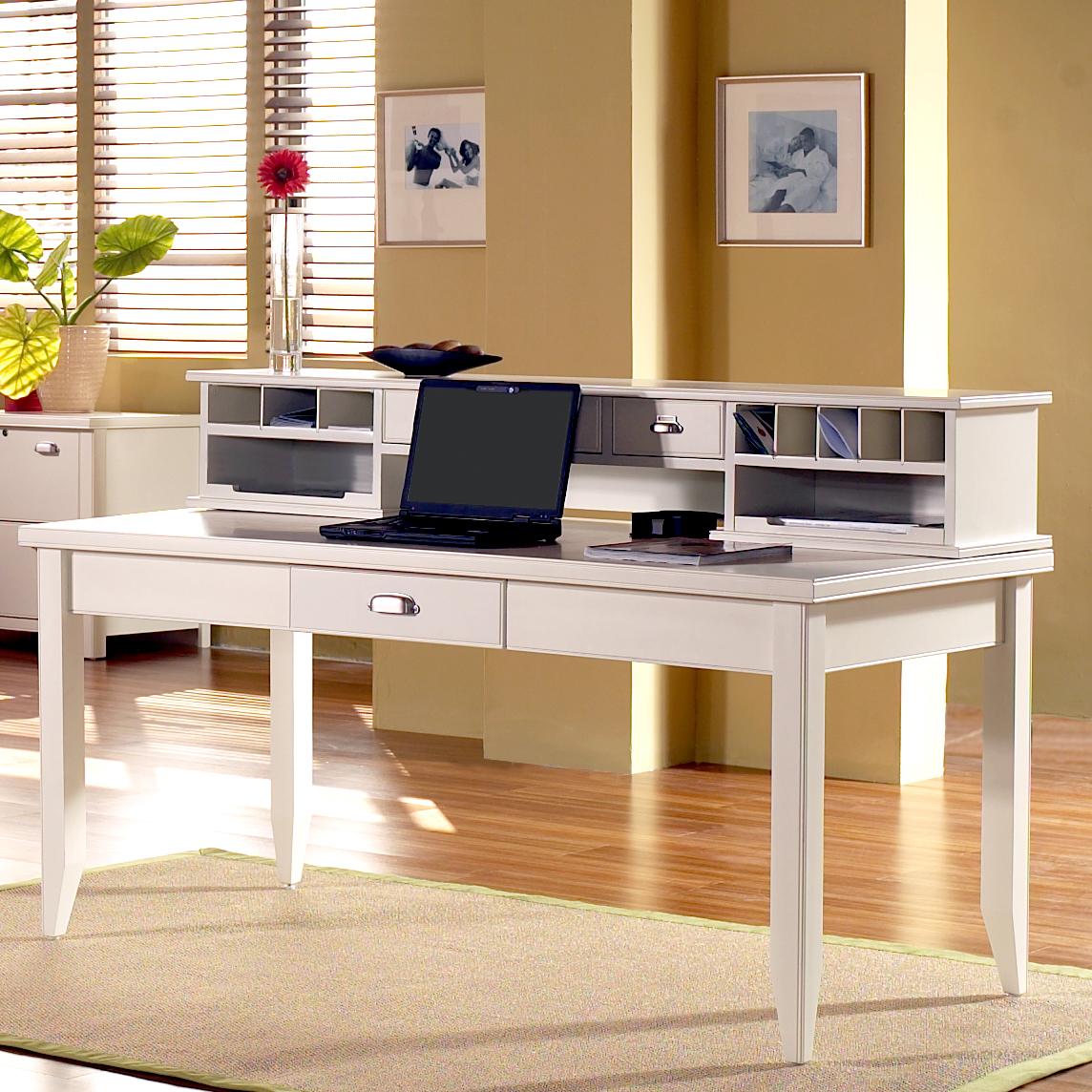Kathy Ireland Home By Martin Tribeca Loft Writing Table With Hutch
