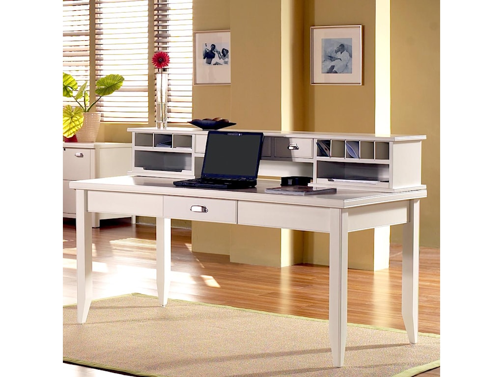 Kathy Ireland Home By Martin Tribeca Loft Writing Table With Hutch