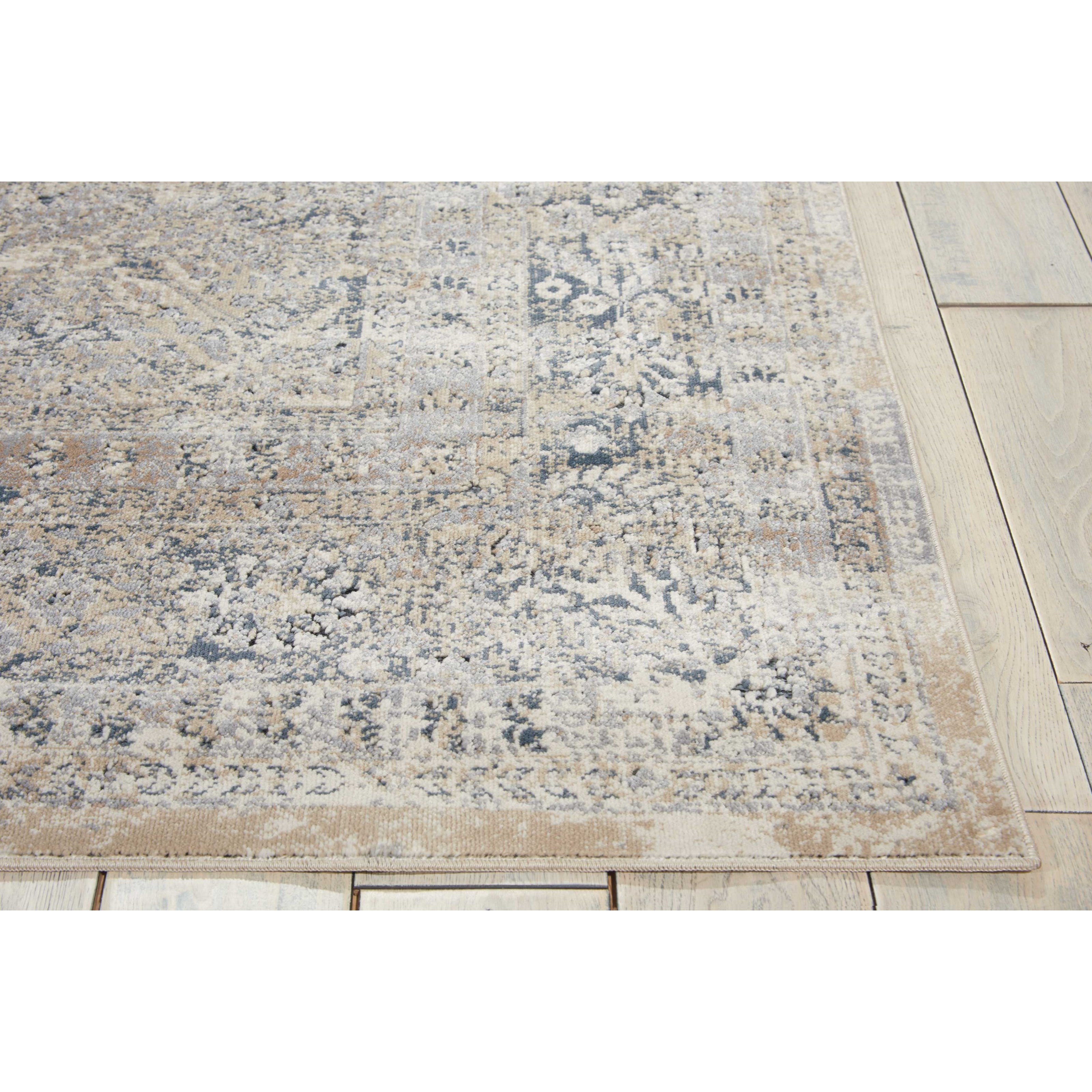 Kathy Ireland Home By Nourison Malta 9 X 12 Ivory Blue Rectangle Rug Home Collections Furniture Rugs