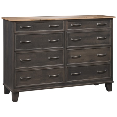 Kidron Woodcraft Cheshire 91029X-WORMY 8 Drawer Mule Dresser | Wayside Furniture & Mattress | Dressers Kidron Woodcraft Cheshire 91029X-WORMY 8 Drawer Mule Dresser | Wayside Furniture & Mattress | Dressers