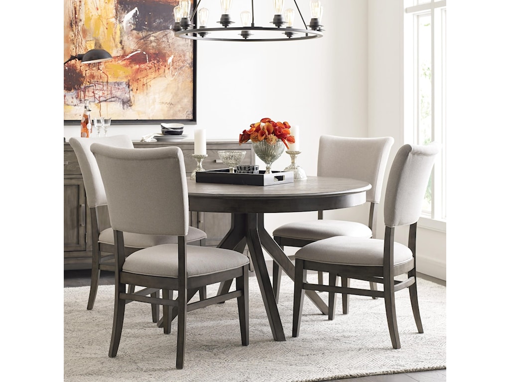 Kincaid Furniture Cascade Round Dining Table Set With 4 Chairs Godby Home Furnishings Dining 5 Piece Sets