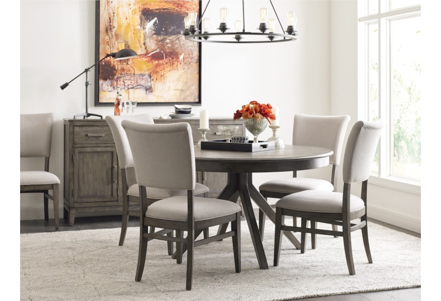 Kincaid Furniture Cascade Round Dining Table Set With 4 Chairs Lindy S Furniture Company Dining 5 Piece Sets