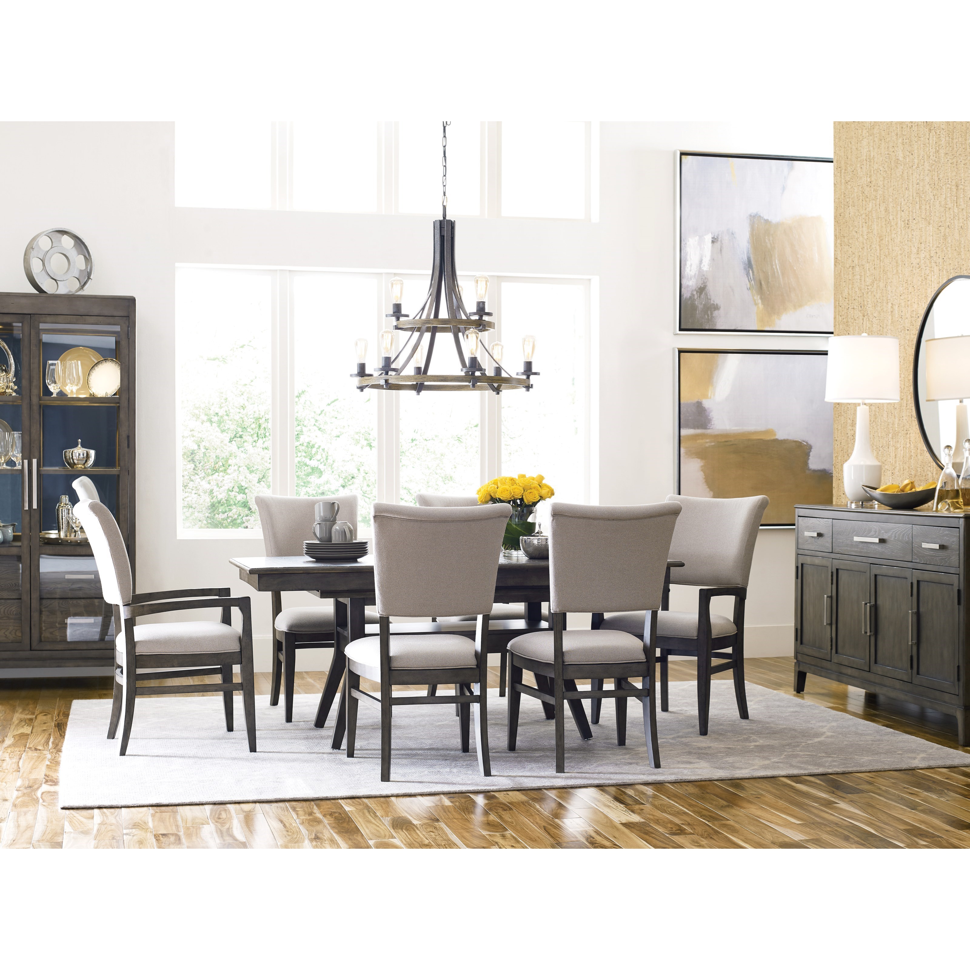 Kincaid Furniture Cascade Dillon Solid Wood Tresle Dining Table With 24 Leaf Lindy S Furniture Company Dining Tables