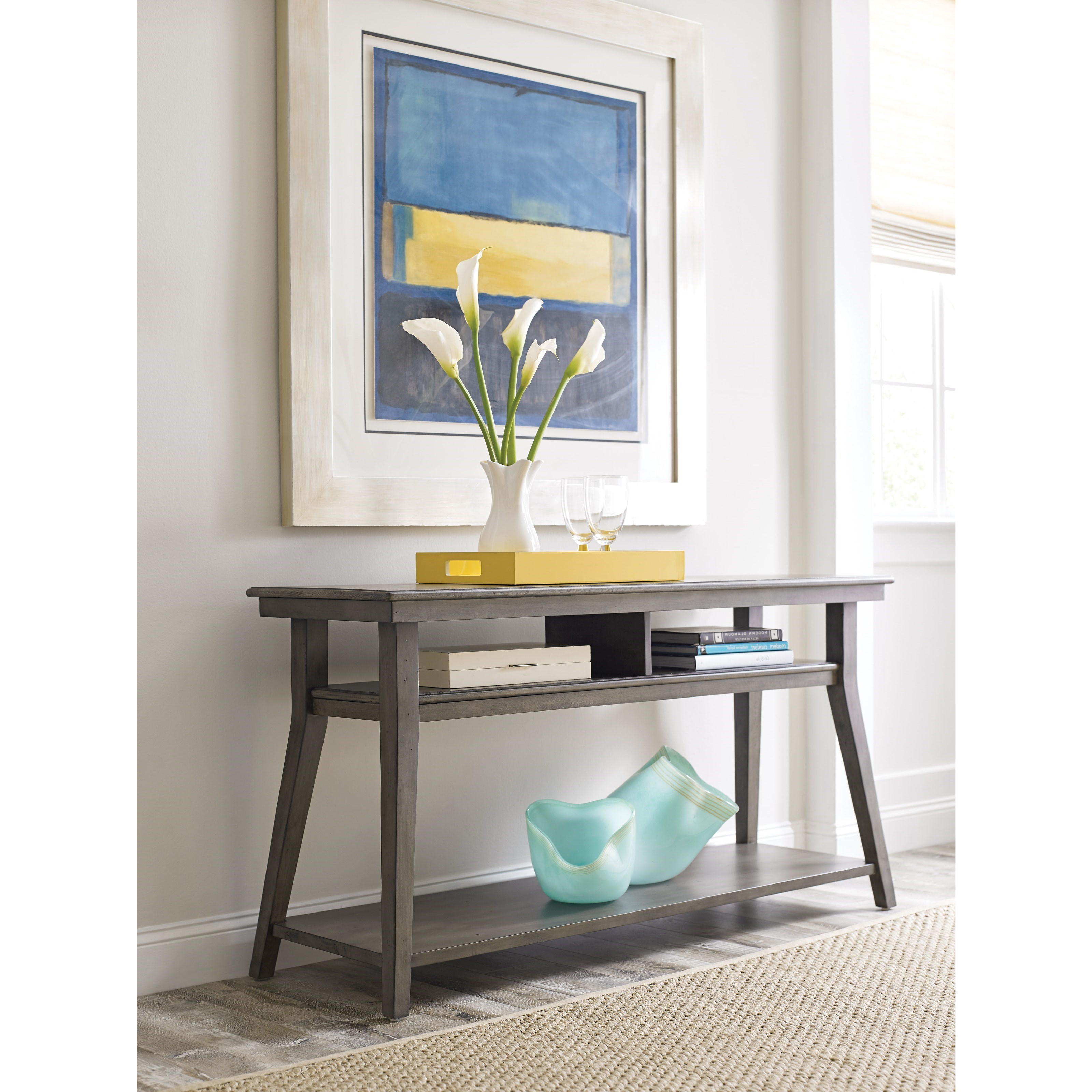 Kincaid Furniture Cascade Lamont Solid Wood Sofa Table With Lower Shelf Lindy S Furniture Company Sofa Tables Consoles