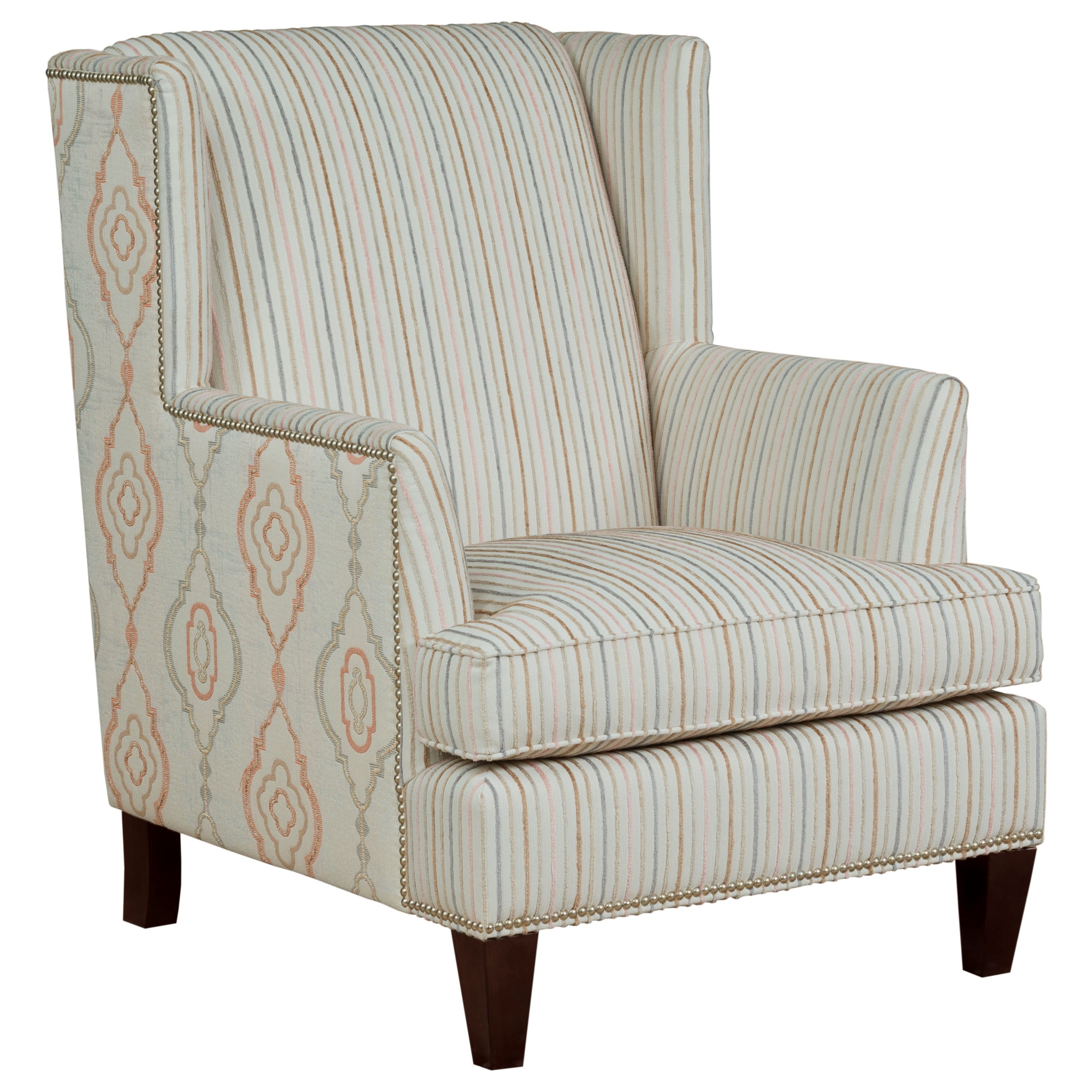 wingback upholstered chair