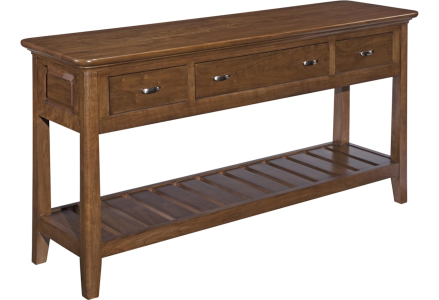 Kincaid Furniture Cherry Park Three Drawer Sofa Table Johnny Janosik Sofa Tables Consoles