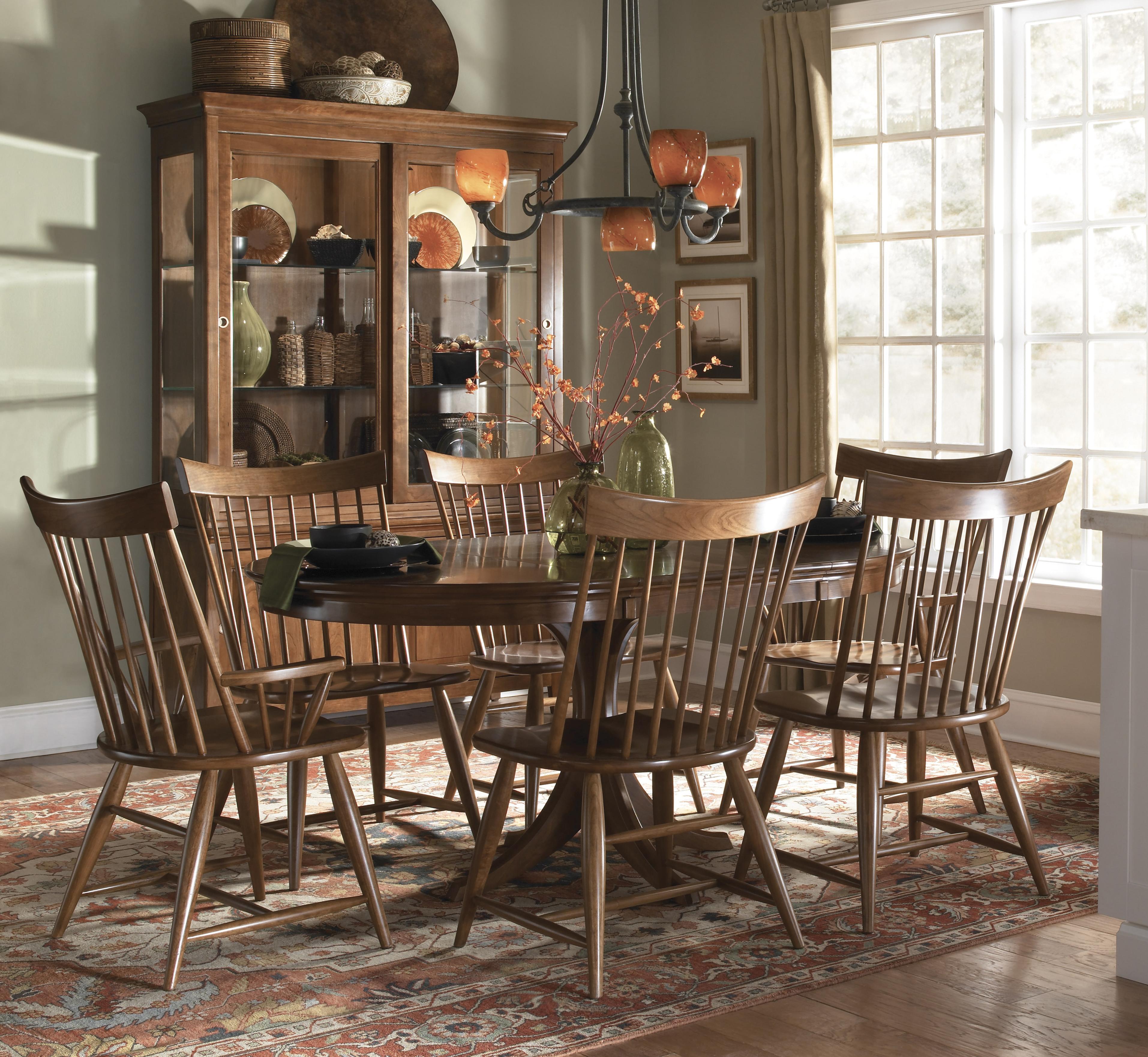 Kincaid Furniture Cherry Park Solid Cherry Windsor Arm Chair