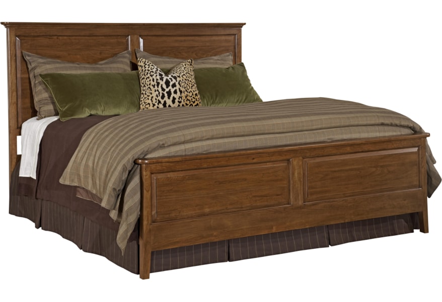 Kincaid Furniture Cherry Park 63 136pv King Panel Headboard Footboard Bed Northeast Factory Direct Panel Beds