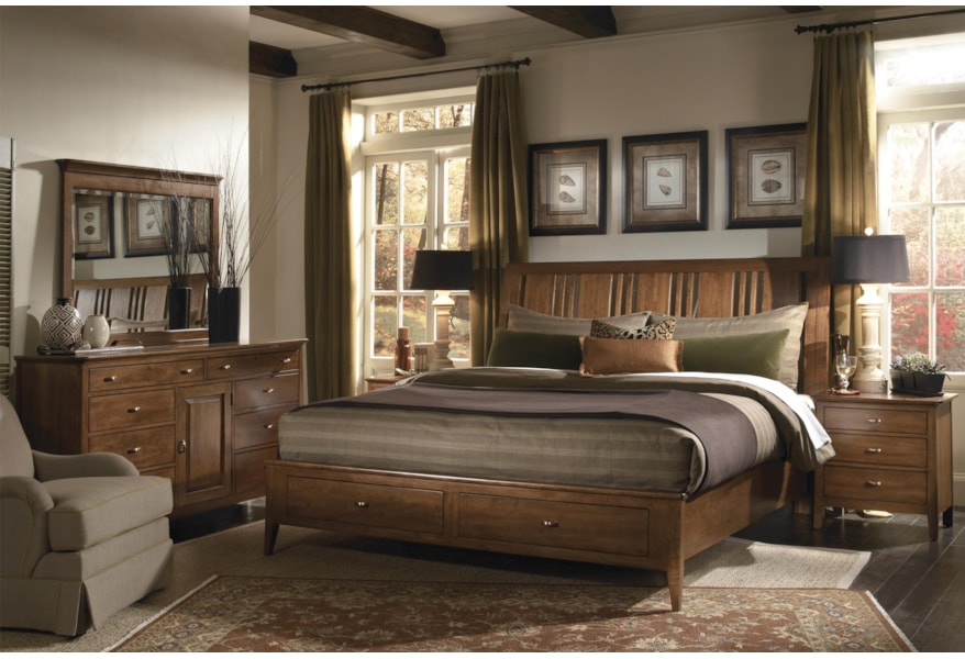 Cherry Park Three Drawer Cherry Nightstand Stoney Creek Furniture Nightstands