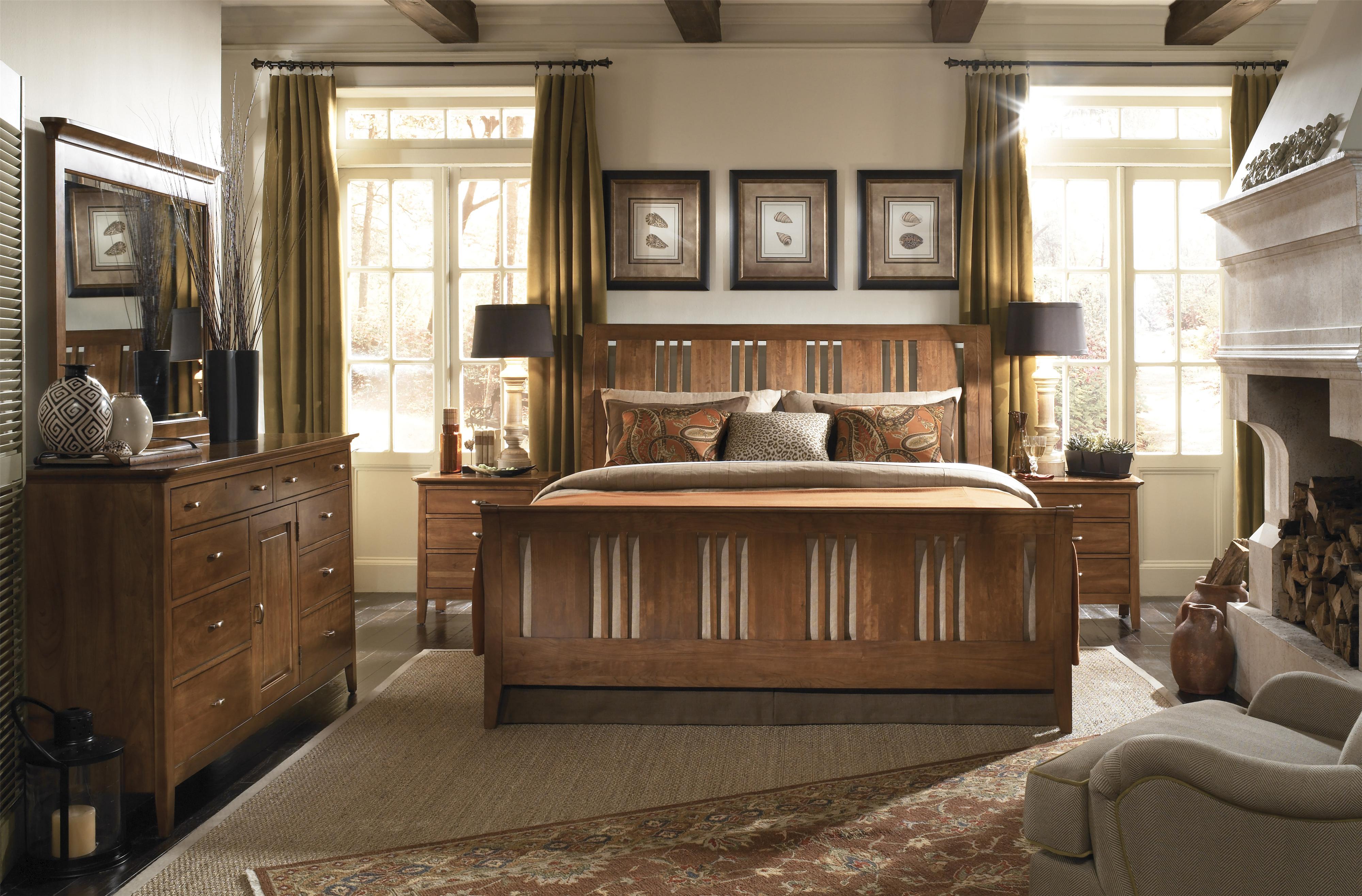 Kincaid Furniture Cherry Park California King Slat Sleigh Bed Lindy S Furniture Company Sleigh Beds
