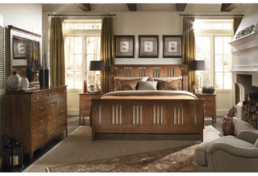 Kincaid Furniture Cherry Park California King Slat Sleigh Bed Lindy S Furniture Company Sleigh Beds