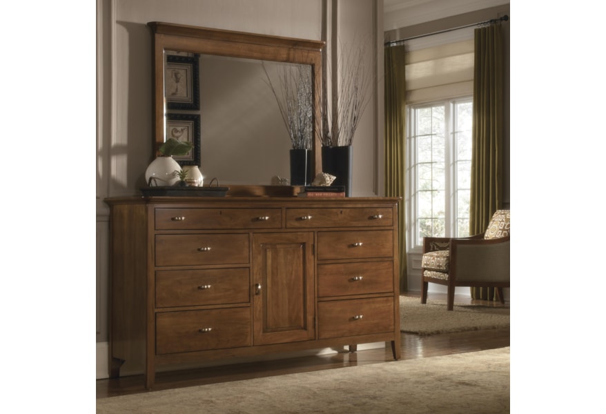 Kincaid Furniture Cherry Park Eight Drawer Dresser Landscape