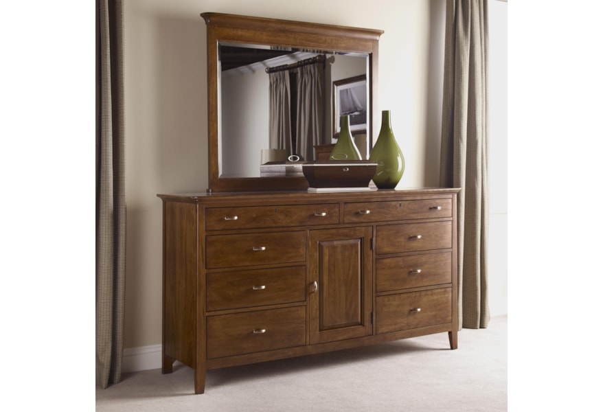 Kincaid Furniture Cherry Park Eight Drawer Dresser Landscape