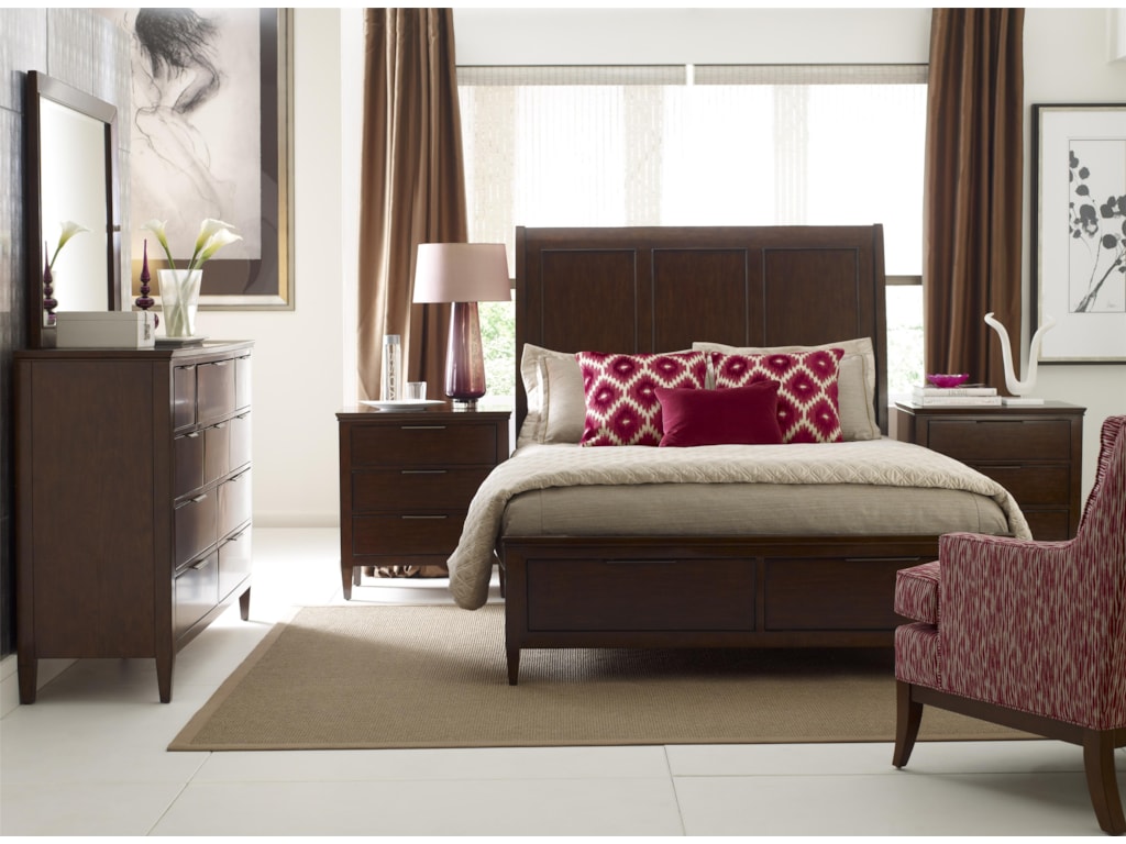 Kincaid Furniture EliseCaris Queen Sleigh Bed w/ Storage Footboard