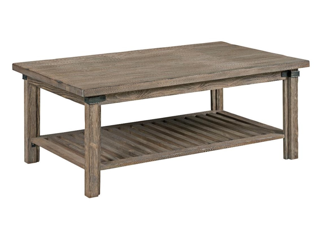 Kincaid Furniture Foundry Rustic Weathered Gray Rectangular Cocktail Table Wayside Furniture Cocktail Coffee Tables
