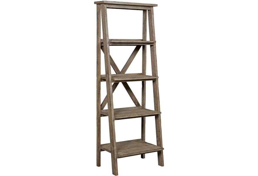 Foundry Rustic Weathered Gray Etagere Bookshelf Stoney Creek