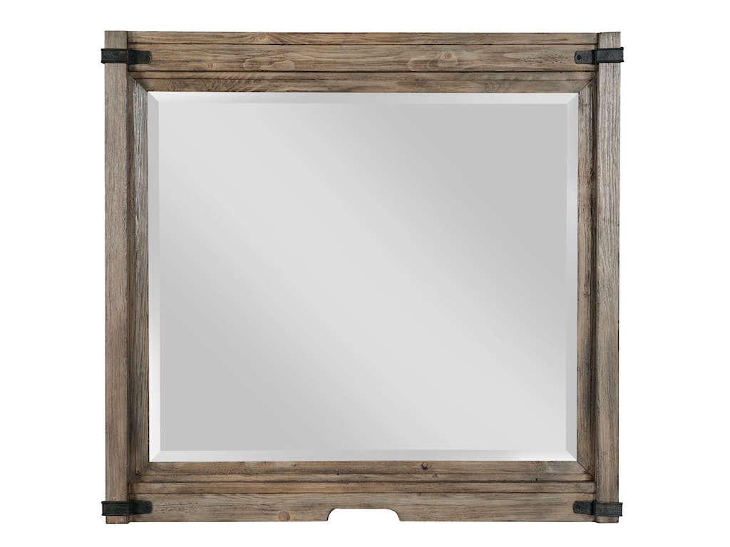 Kincaid Furniture Foundry Rustic Bureau Mirror With Bracket Detail