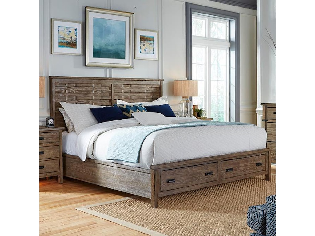 Kincaid Furniture FoundryKing Panel Bed with Storage Footboard