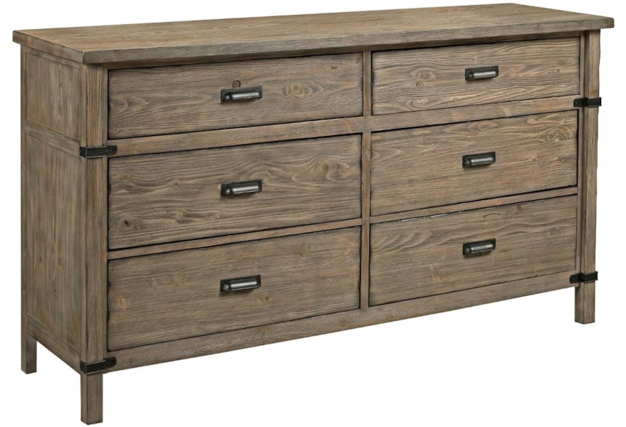 Kincaid Furniture Foundry Rustic Weathered Gray Drawer Dresser