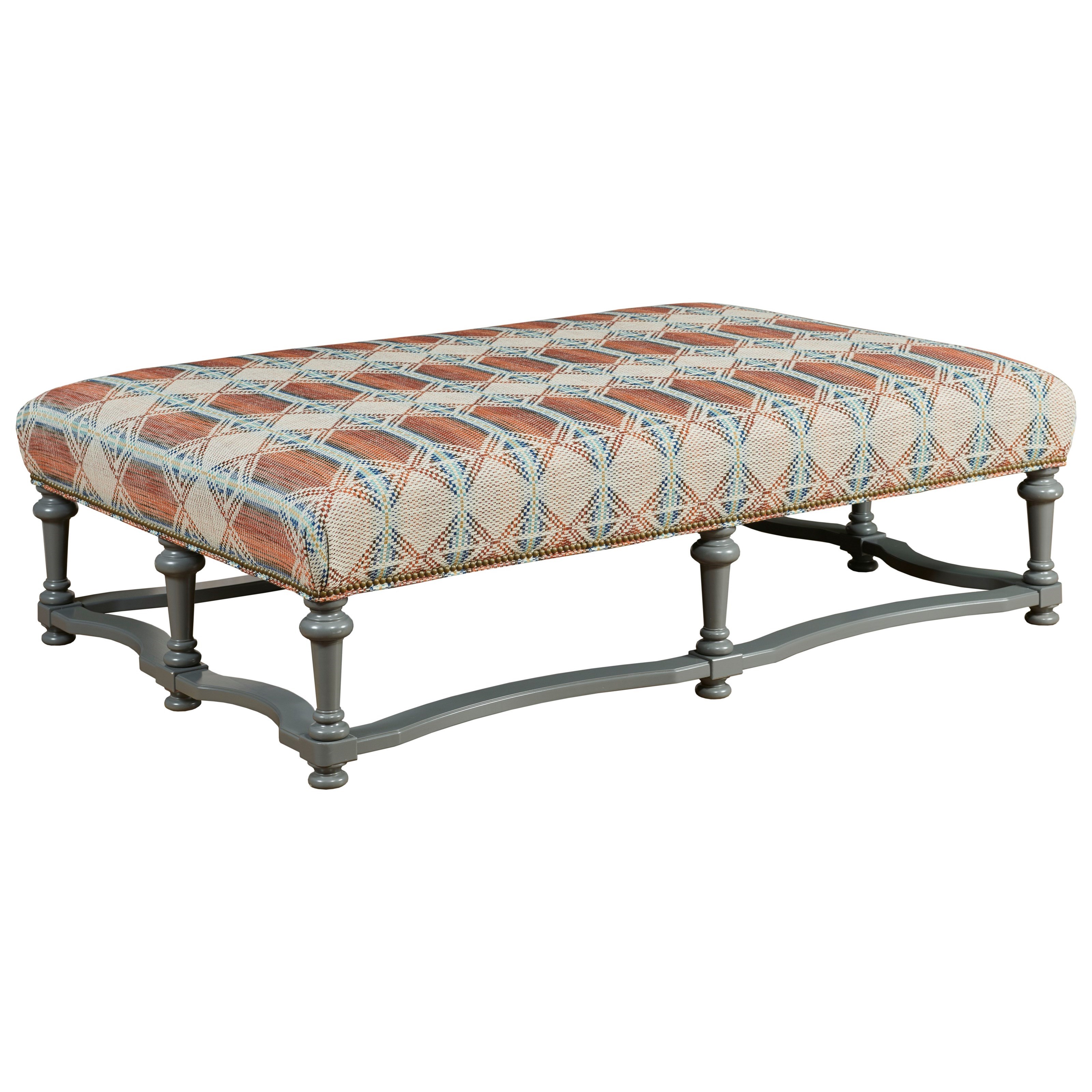 Kincaid Furniture Fullerton Rectangular Cocktail Ottoman With Wood Legs Lindy S Furniture Company Ottomans